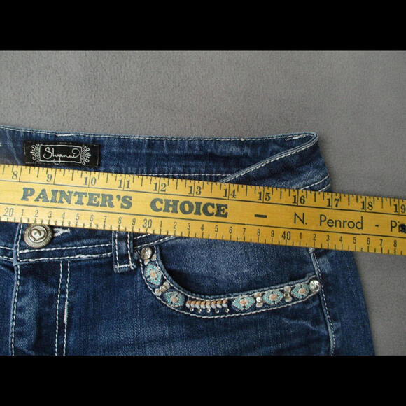 Shyanne Embellished Jeans - Size 32x32 Womens Denim Western Aztec Thick Stitch - Picture 8 of 9